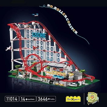 משחק הרכבה רכבת הרים ממונעת, 3,646 חלקים – דגם Mould King 11014