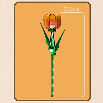פרח טוליפ דקורטיבי להרכבה, 132 חלקים – דגם Mould King 24013