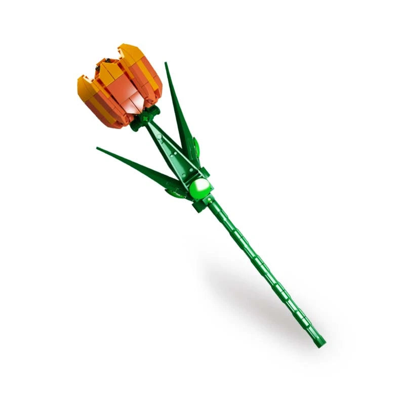 פרח טוליפ דקורטיבי להרכבה, 132 חלקים – דגם Mould King 24013